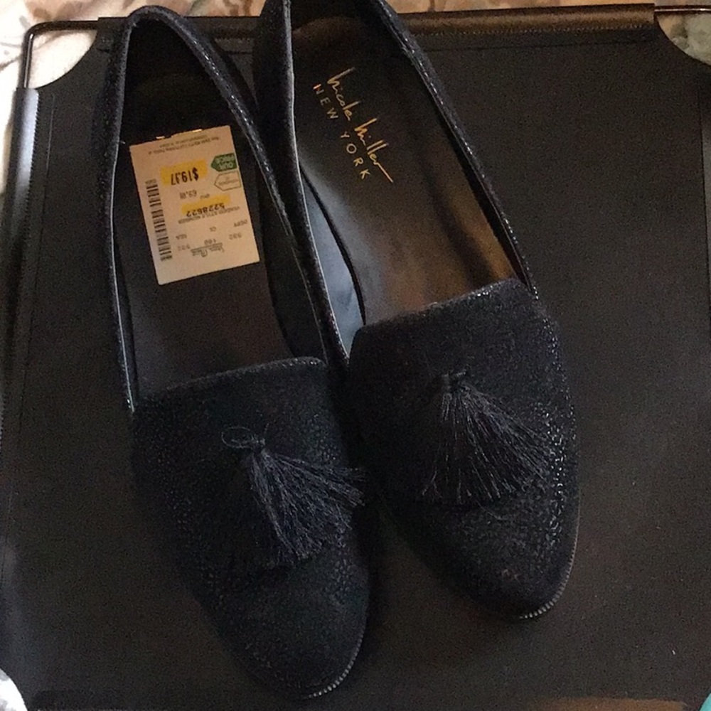 Nicole Miller - Textured Tassel Loafers